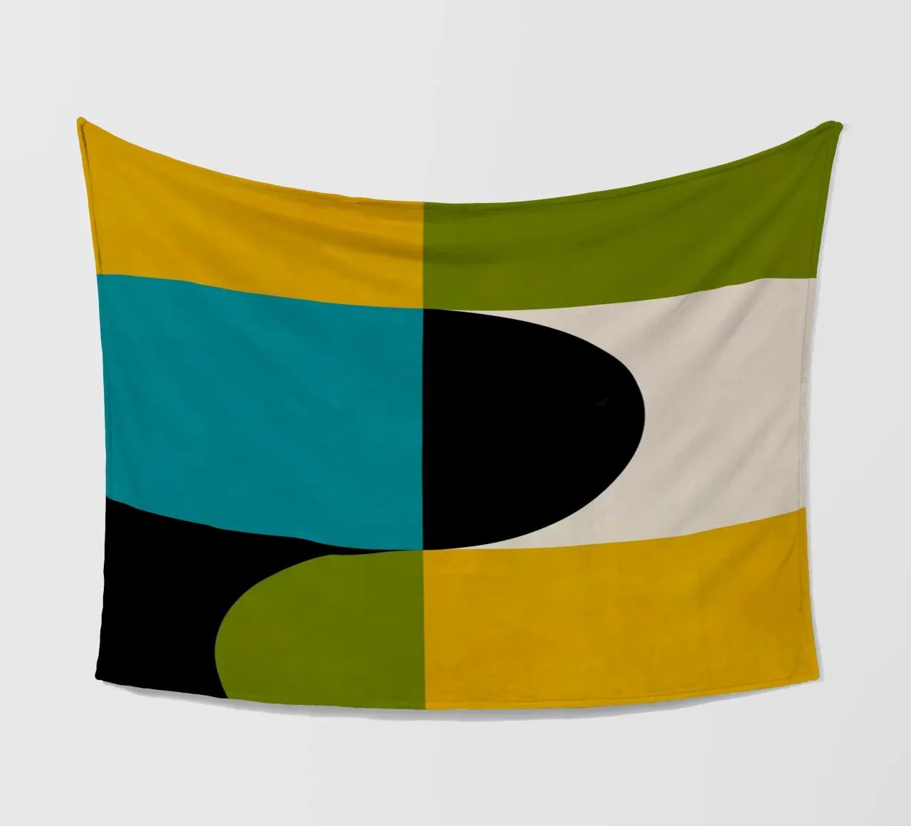 Bold Shapes Blocks Moderna coperta in pile da TijanaArtStudio88