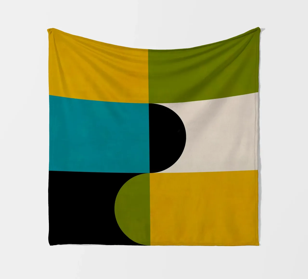 Bold Shapes Blocks Moderna coperta in pile da TijanaArtStudio88