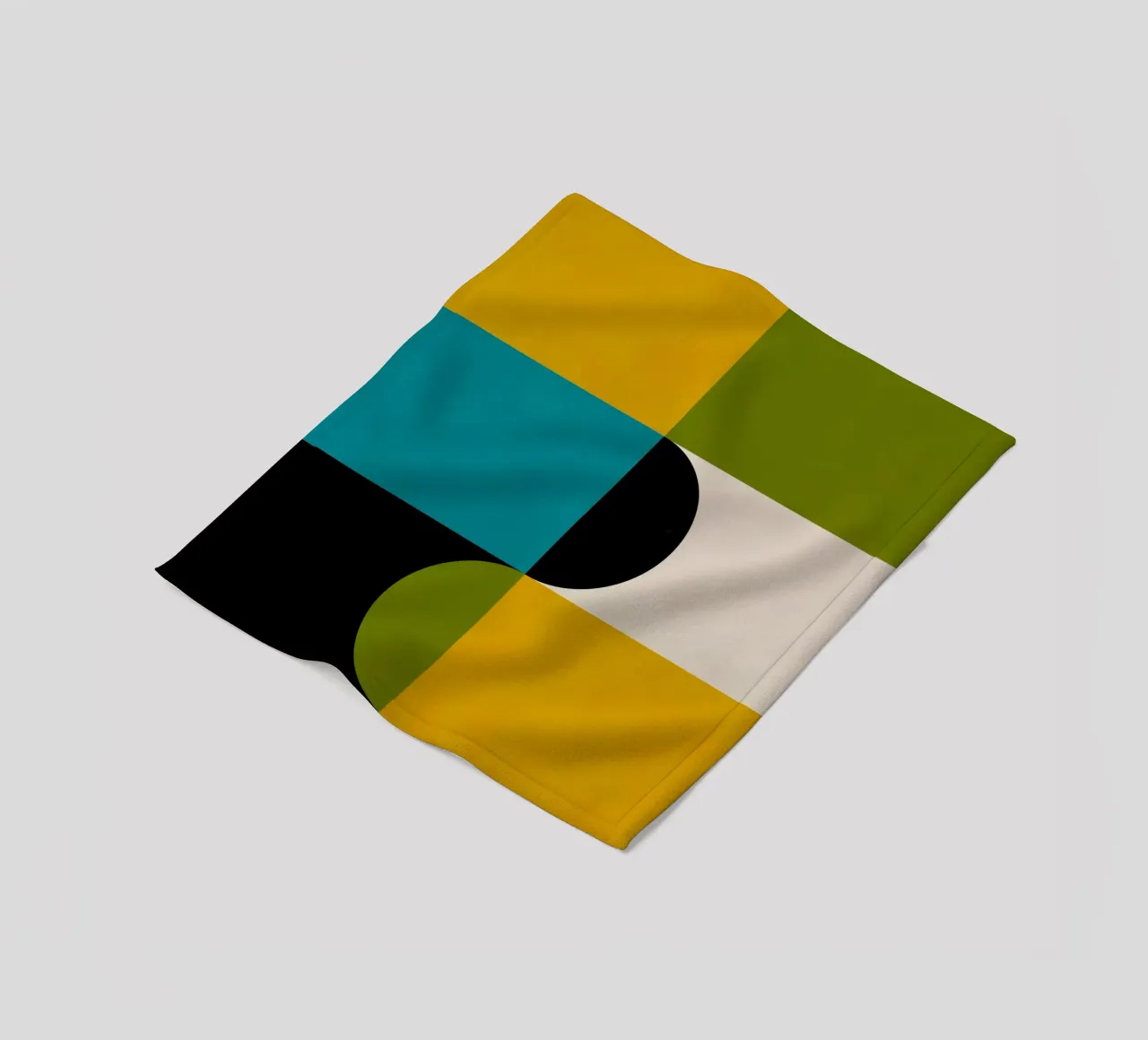 Bold Shapes Blocks Moderna coperta in pile da TijanaArtStudio88