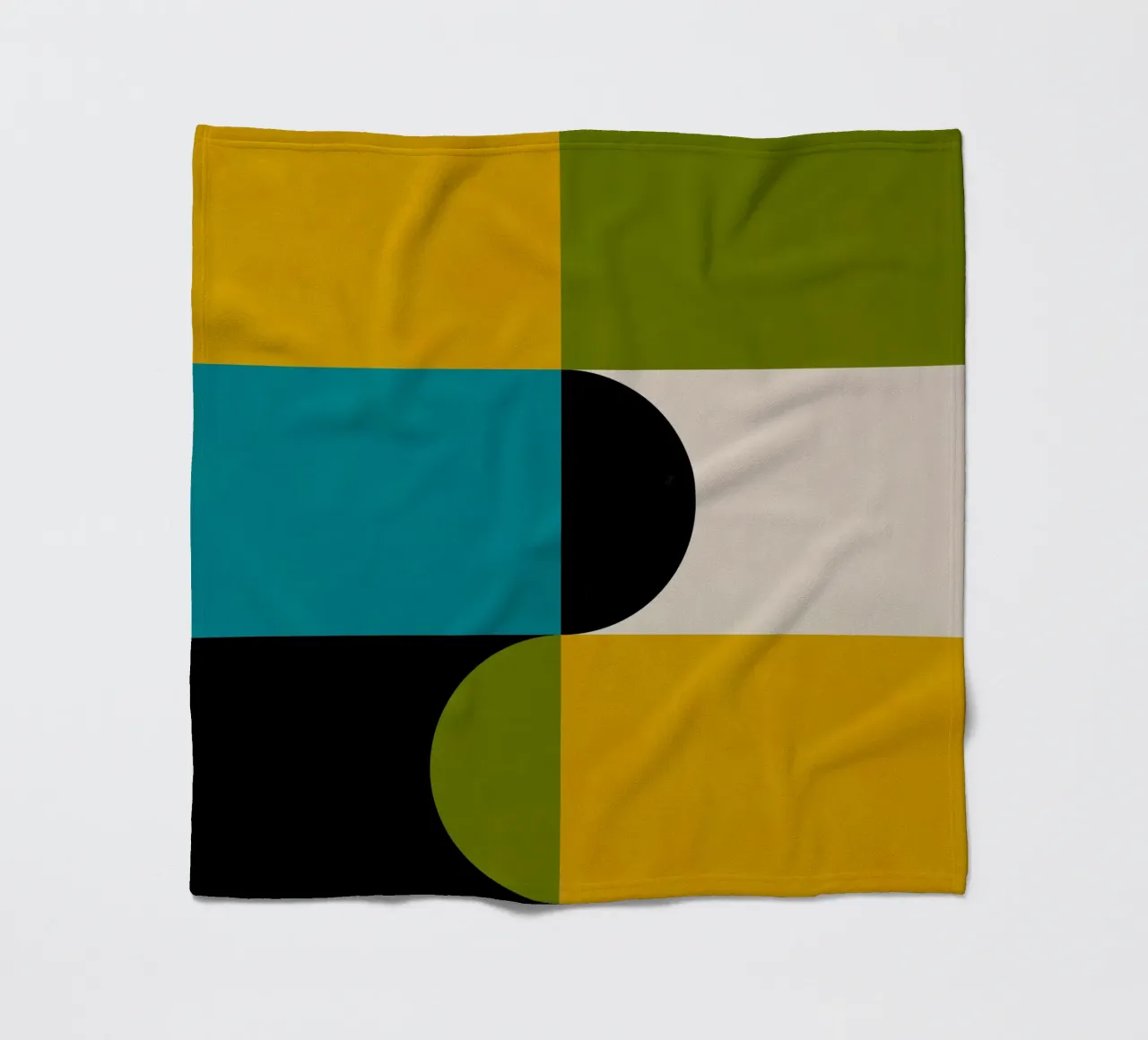 Bold Shapes Blocks Moderna coperta in pile da TijanaArtStudio88