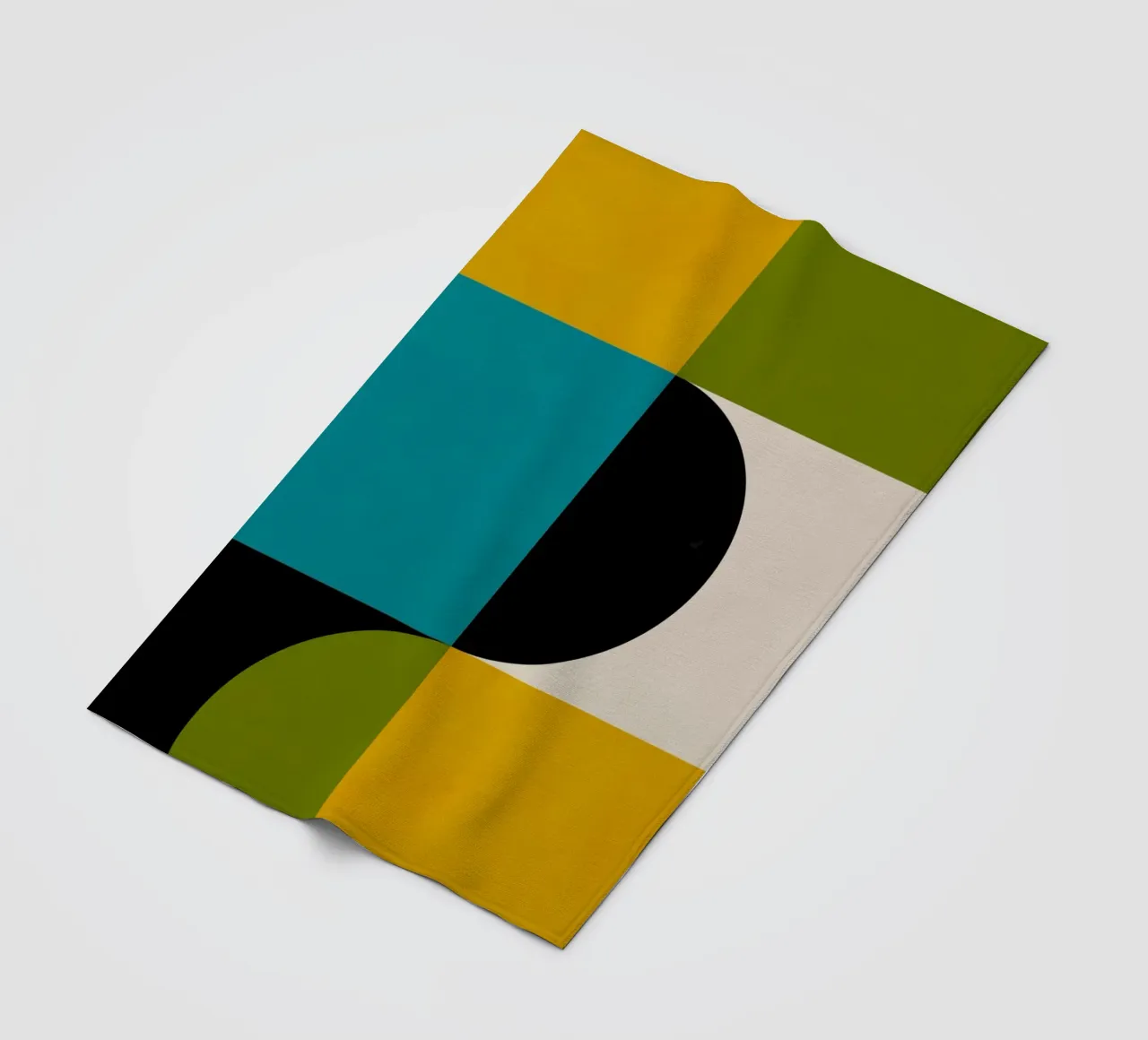 Bold Shapes Blocks Moderna coperta in pile da TijanaArtStudio88