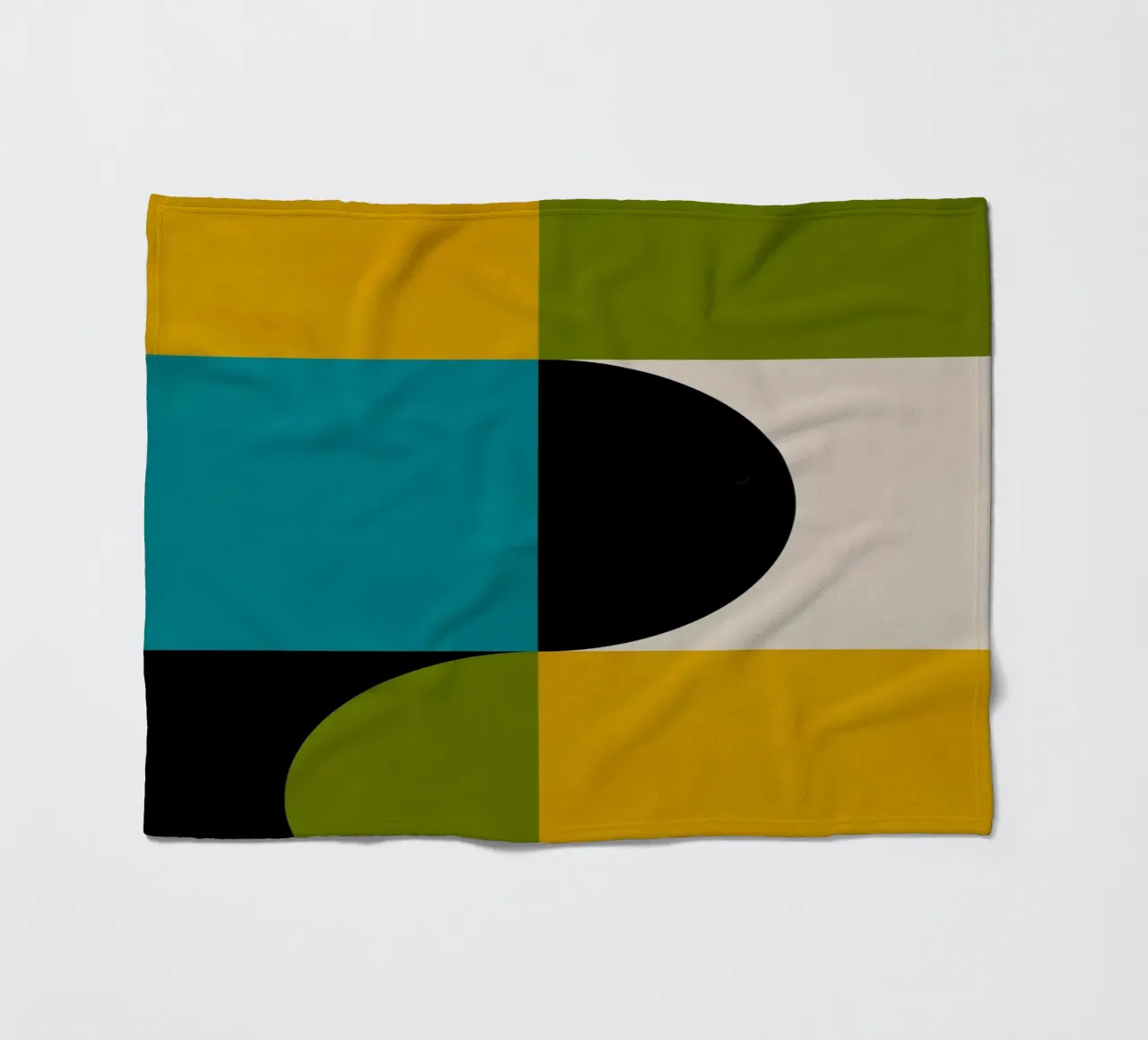 Bold Shapes Blocks Moderna coperta in pile da TijanaArtStudio88