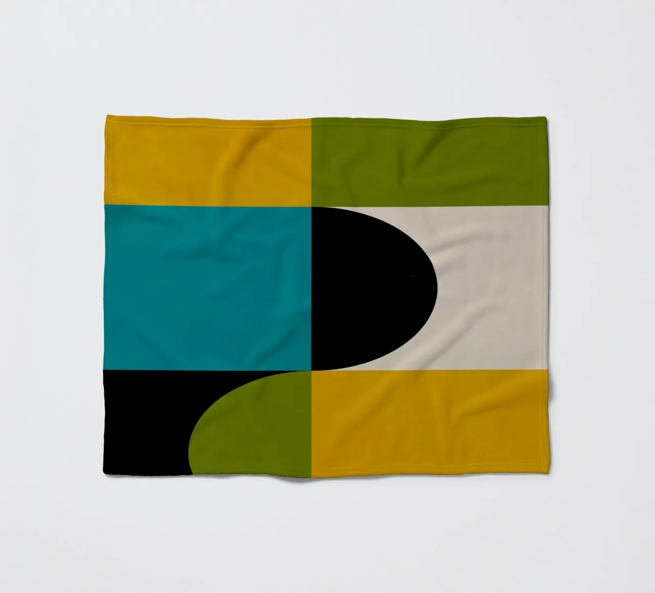 Bold Shapes Blocks Moderna coperta in pile da TijanaArtStudio88