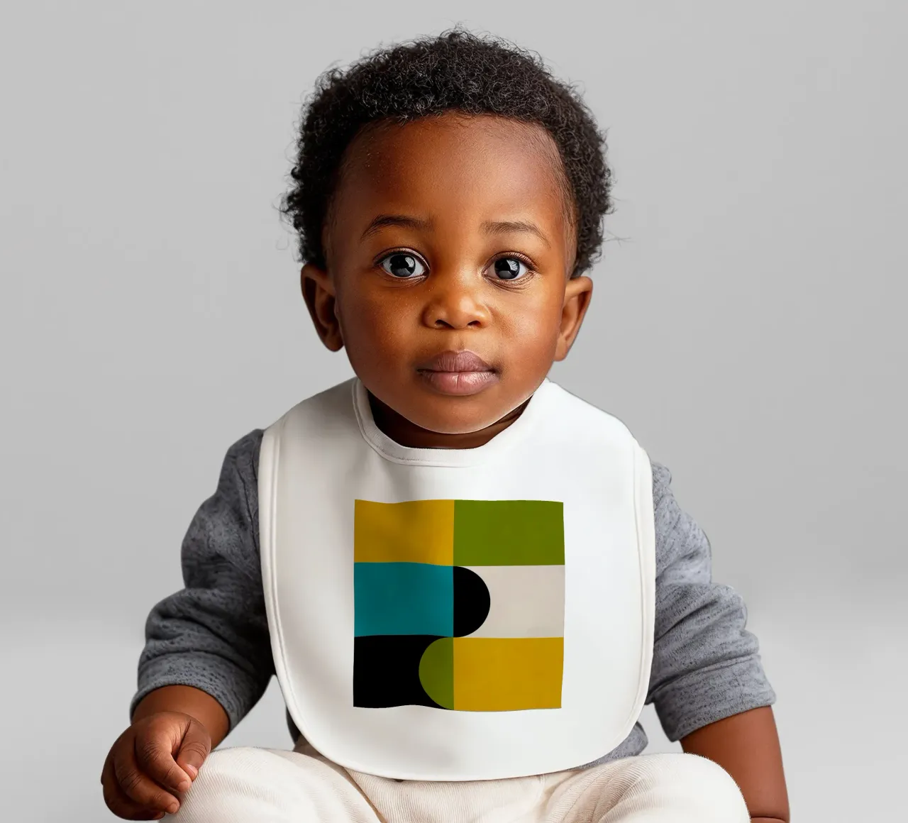 Bold Shapes Blocks Moderna bavaglino da TijanaArtStudio88