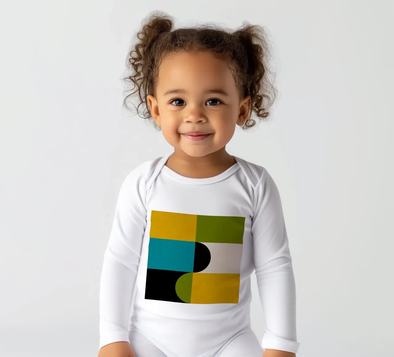 Bold Shapes Blocks Moderna body neonato maniche lunghe da TijanaArtStudio88