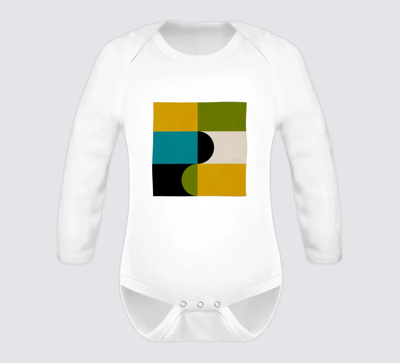 Bold Shapes Blocks Moderna body neonato maniche lunghe da TijanaArtStudio88