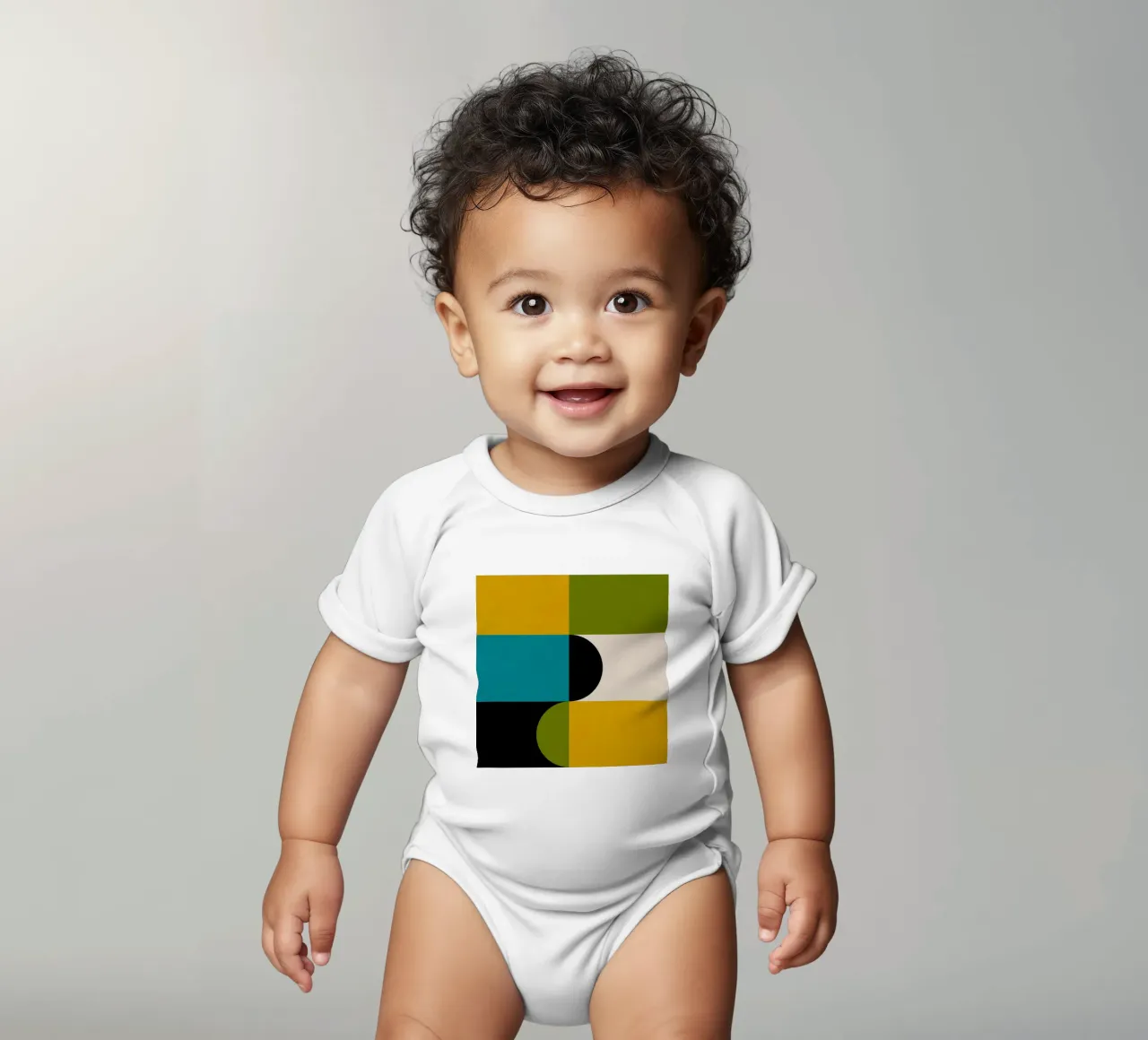 Bold Shapes Blocks Moderna body neonato maniche corte da TijanaArtStudio88