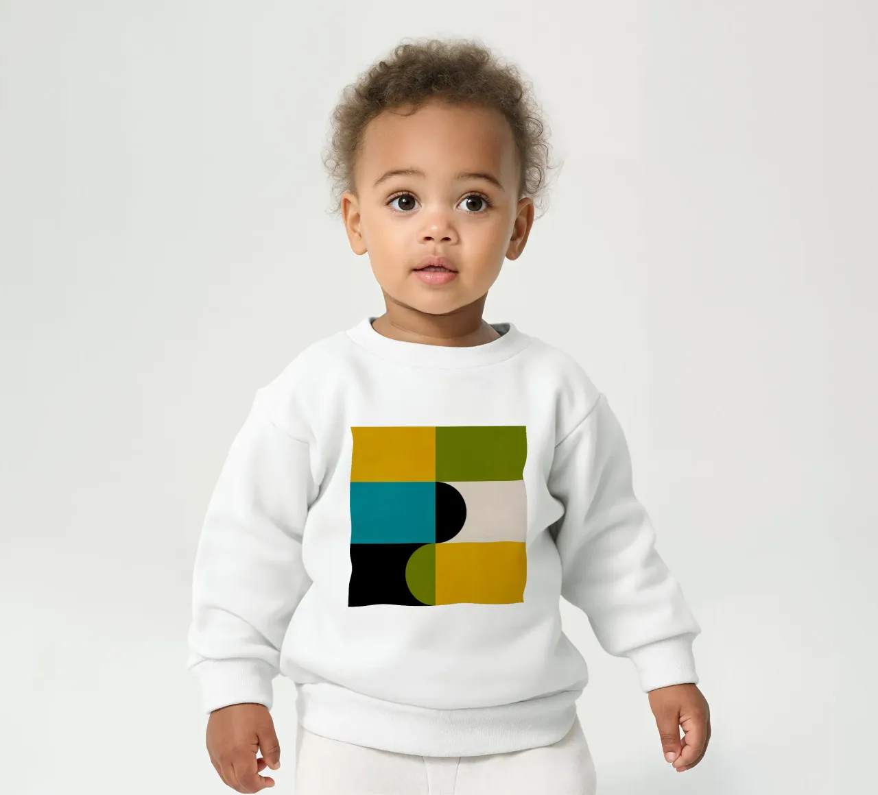 Bold Shapes Blocks Moderna sudadera de bebé de TijanaArtStudio88