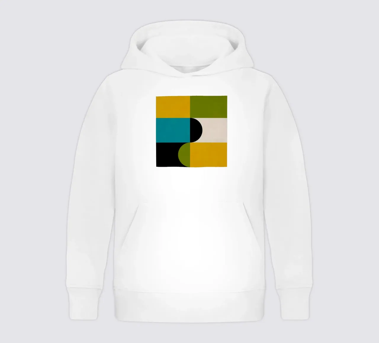Bold Shapes Blocks Moderna sudadera con capucha para niño de TijanaArtStudio88