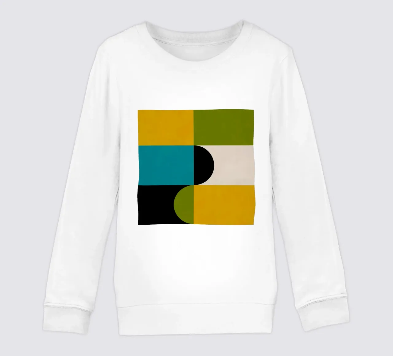 Bold Shapes Blocks Moderna sudadera para niño de TijanaArtStudio88