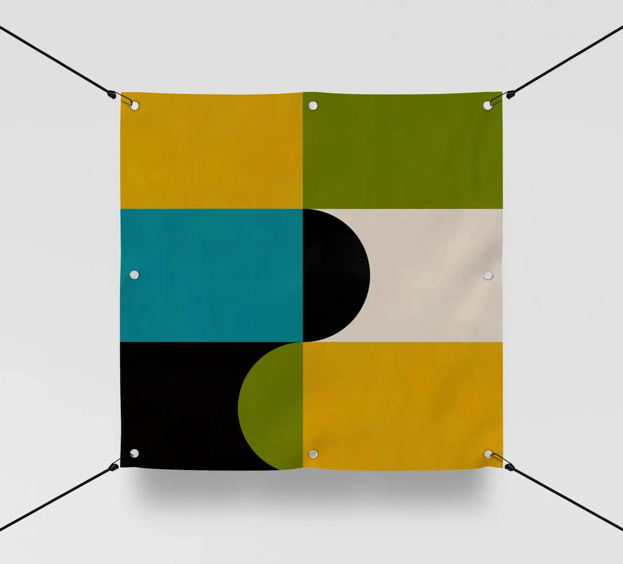Bold Shapes Blocks Moderna telo in pvc da TijanaArtStudio88