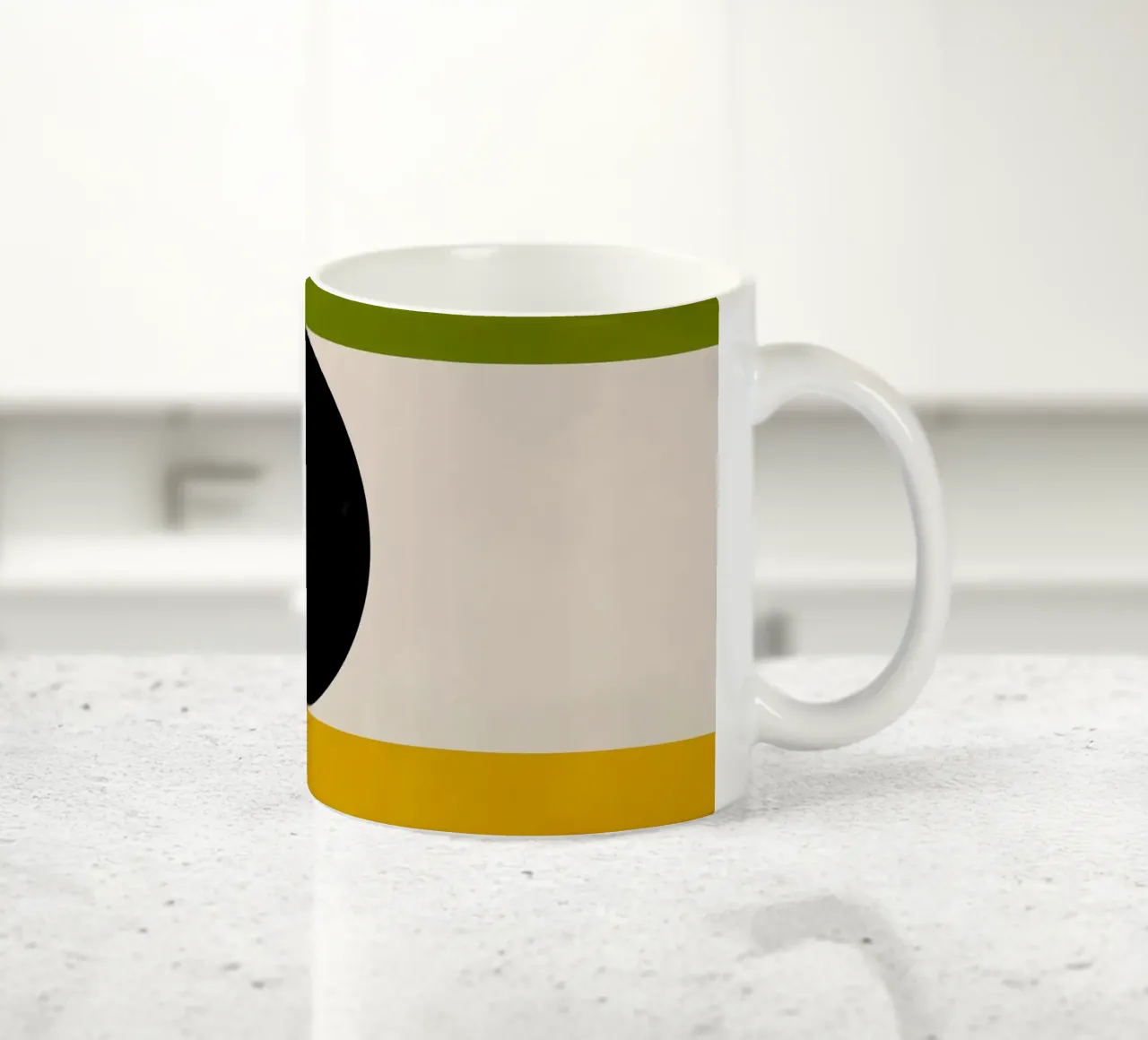 Bold Shapes Blocks Moderna keramische mok van TijanaArtStudio88
