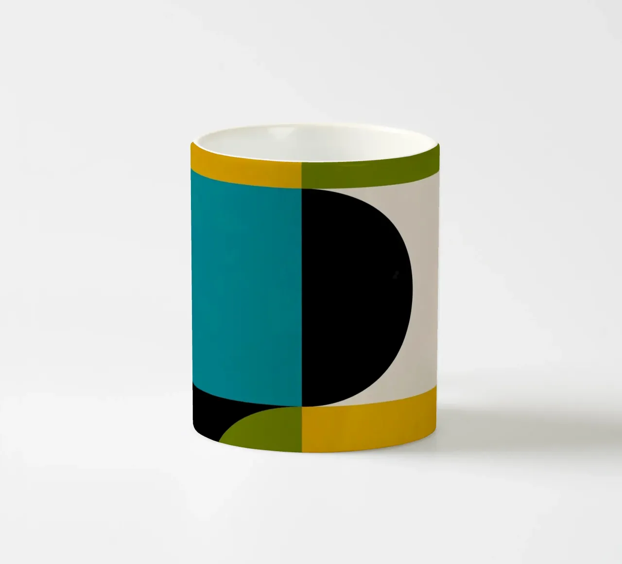 Bold Shapes Blocks Moderna keramische mok van TijanaArtStudio88