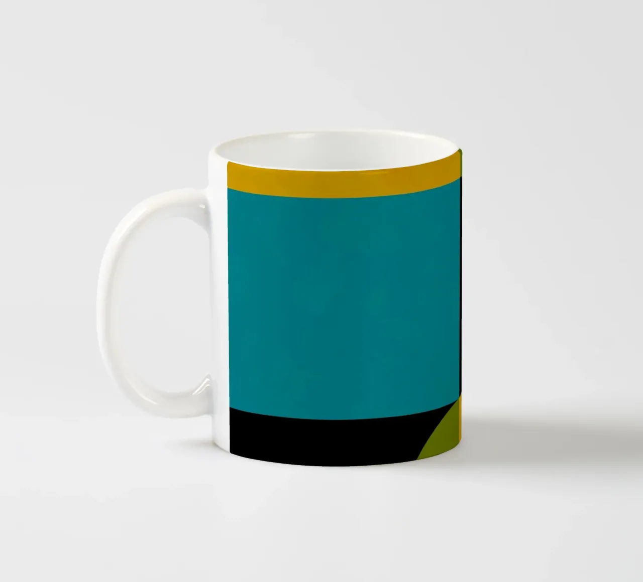 Bold Shapes Blocks Moderna keramische mok van TijanaArtStudio88
