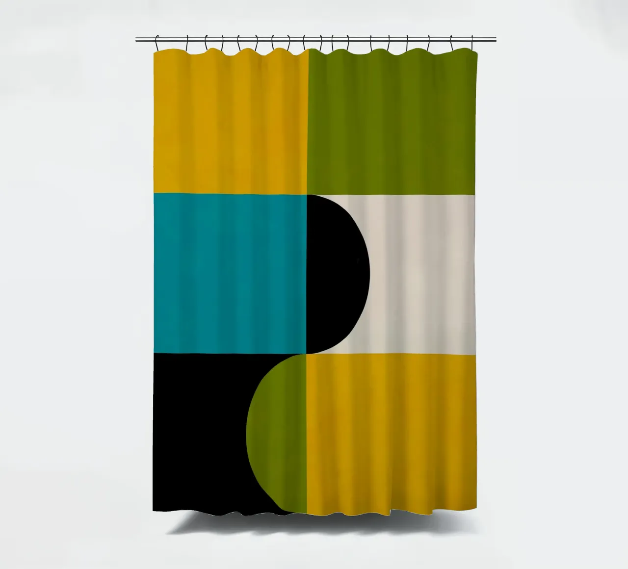Bold Shapes Blocks Moderna Duschvorhang von TijanaArtStudio88