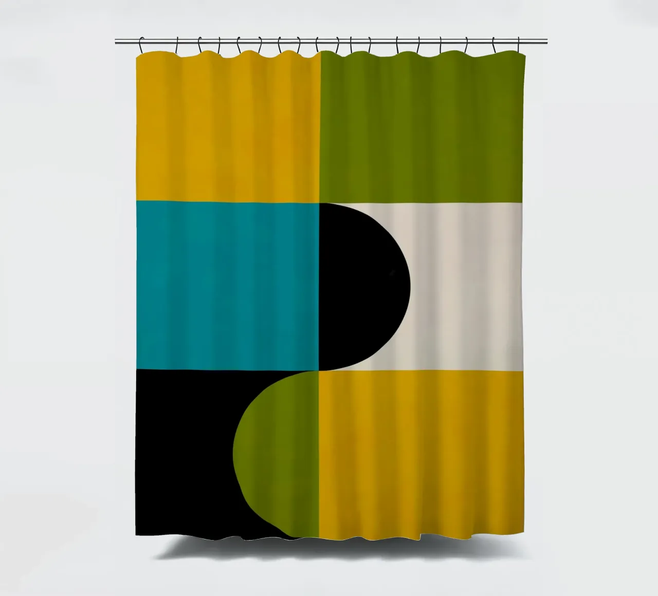 Bold Shapes Blocks Moderna Duschvorhang von TijanaArtStudio88