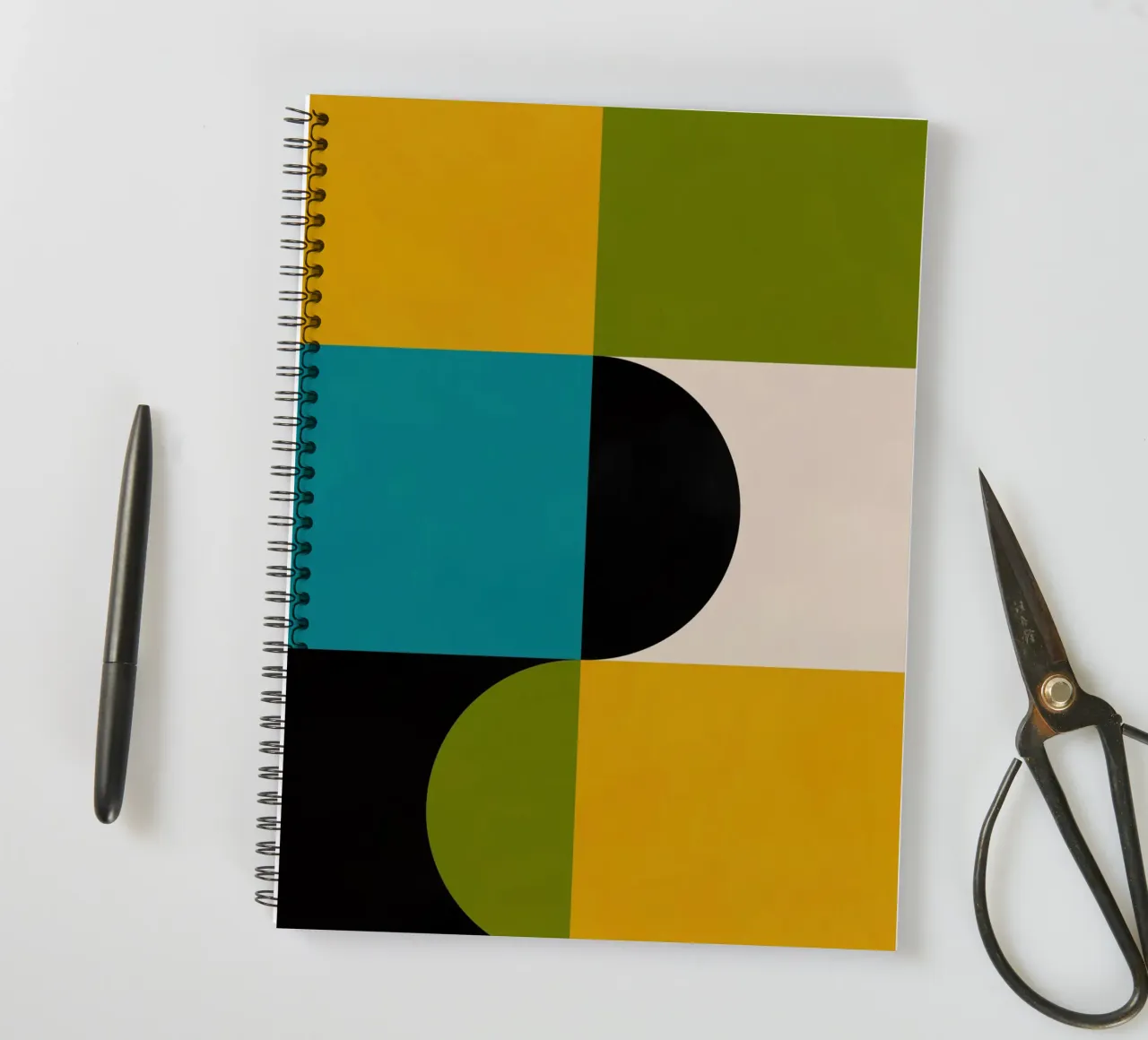 Bold Shapes Blocks Moderna diario ad anelli da TijanaArtStudio88