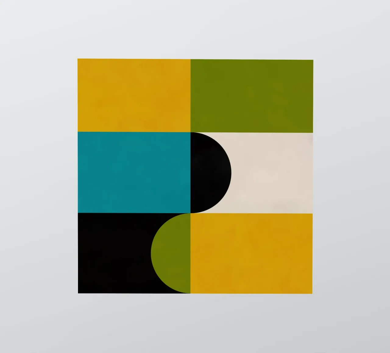 Bold Shapes Blocks Moderna pegatina de TijanaArtStudio88