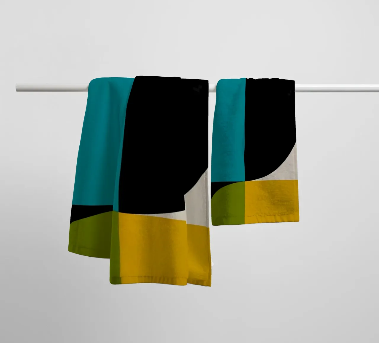 Bold Shapes Blocks Moderna serviette de bain de TijanaArtStudio88