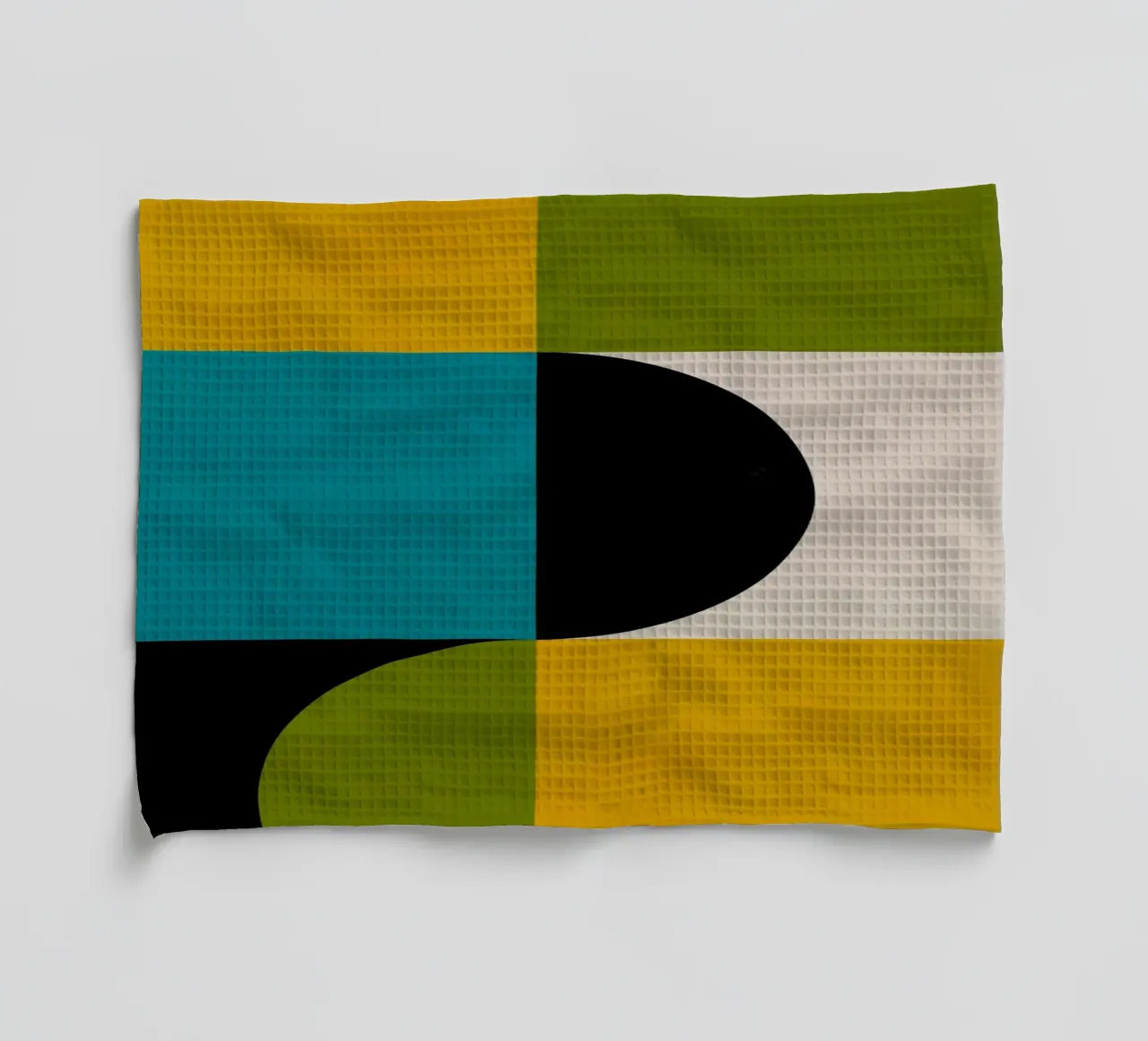 Bold Shapes Blocks Moderna torchon de TijanaArtStudio88