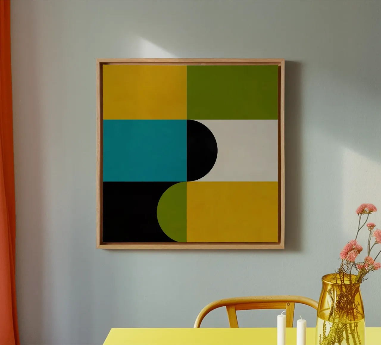 Bold Shapes Blocks Moderna canvas van TijanaArtStudio88