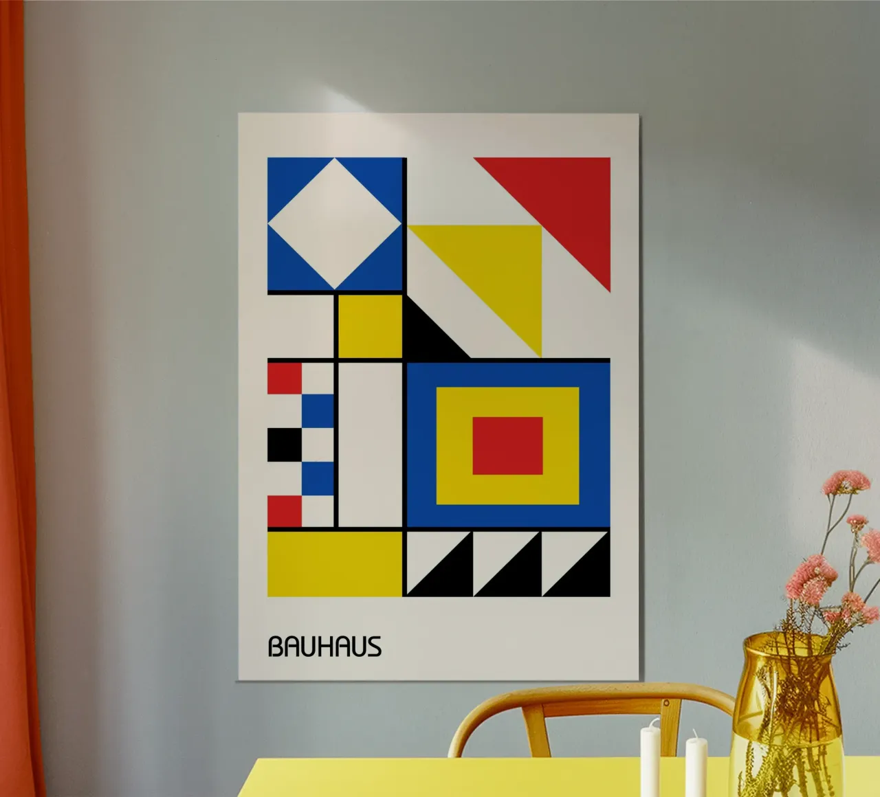 Composizione Bauhaus De Stijl - Forme geometriche astratte alluminio dibond da Grungeo