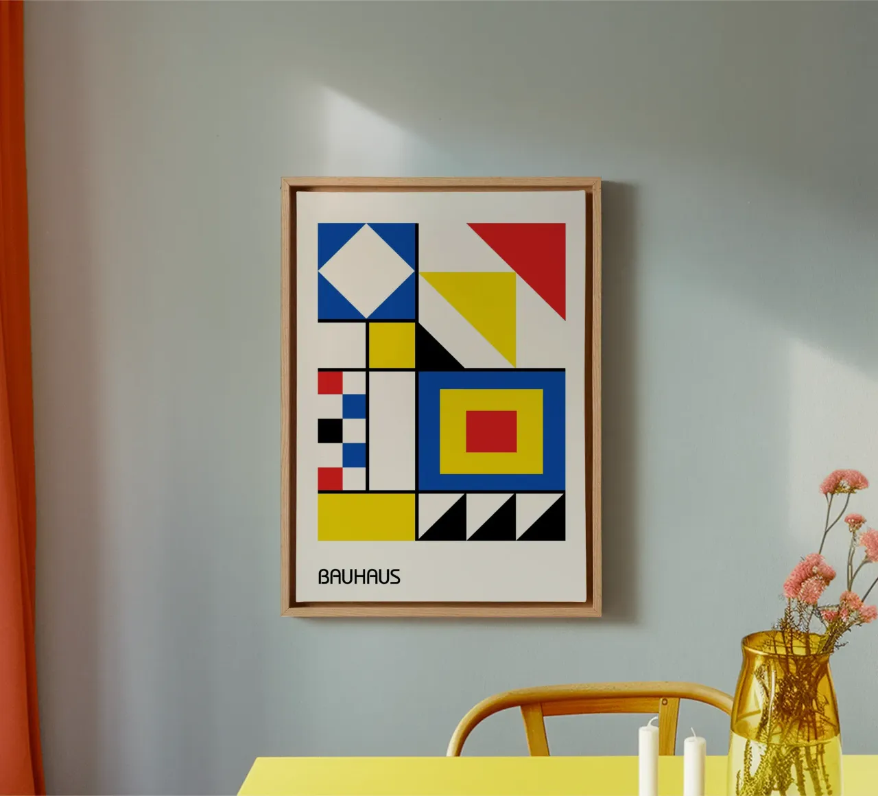 Bauhaus De Stijl Composition - Abstract Geometric Forms canvas by Grungeo