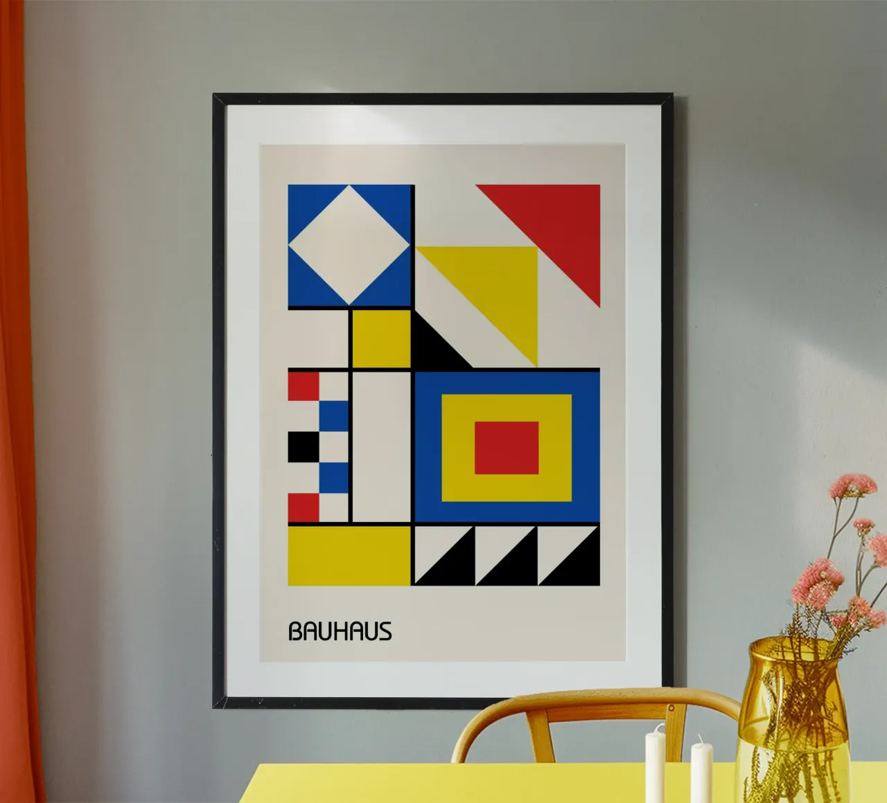 Composizione Bauhaus De Stijl - Forme geometriche astratte poster da Grungeo