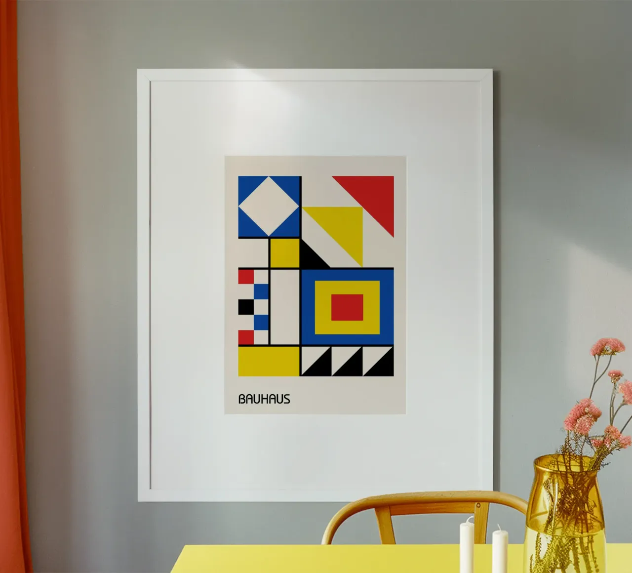 Composizione Bauhaus De Stijl - Forme geometriche astratte poster da Grungeo