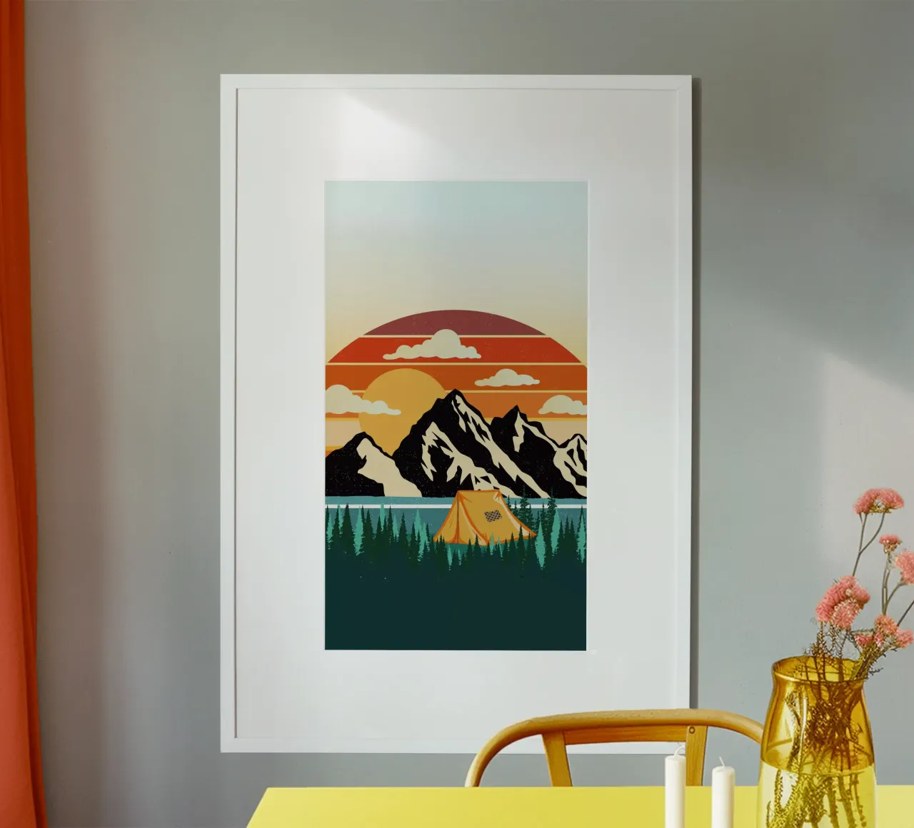 Ventilatori da campeggio poster con telaio in alluminio da CalliLetters