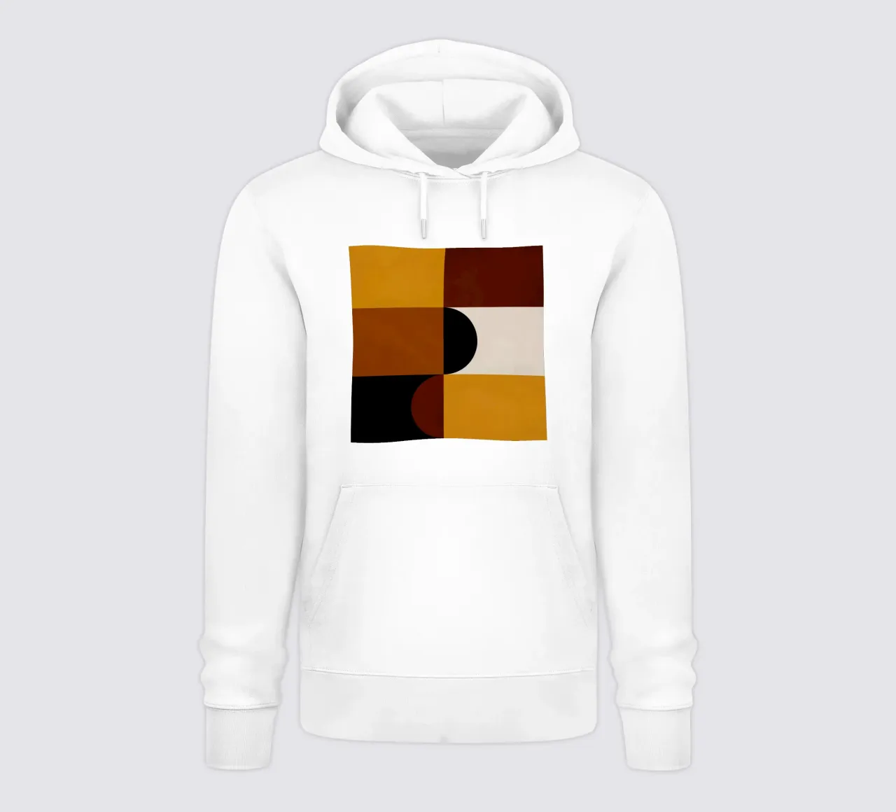 Cozy Bold Shapes Blocks Moderna felpa con cappuccio da TijanaArtStudio88