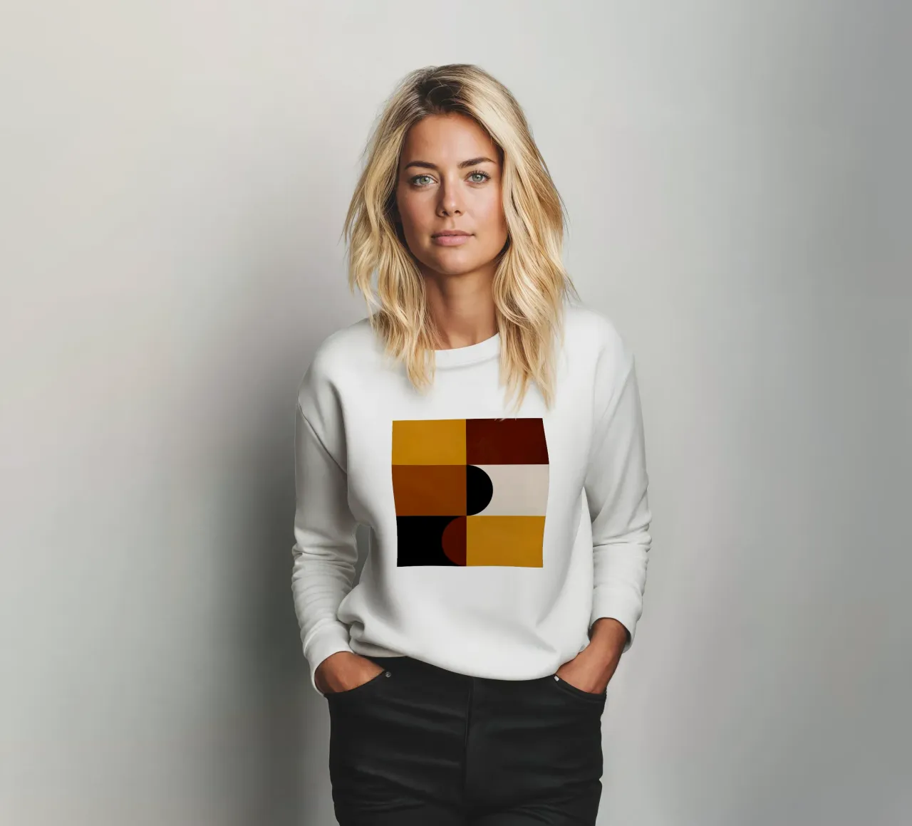 Cozy Bold Shapes Blocks Moderna felpa da TijanaArtStudio88