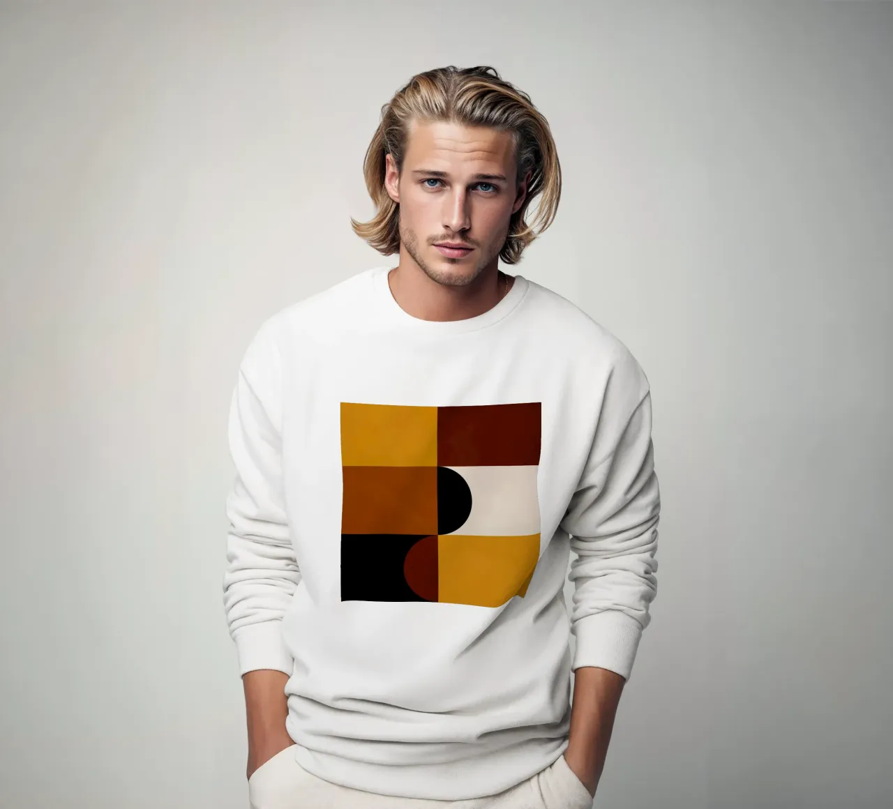 Cozy Bold Shapes Blocks Moderna felpa da TijanaArtStudio88