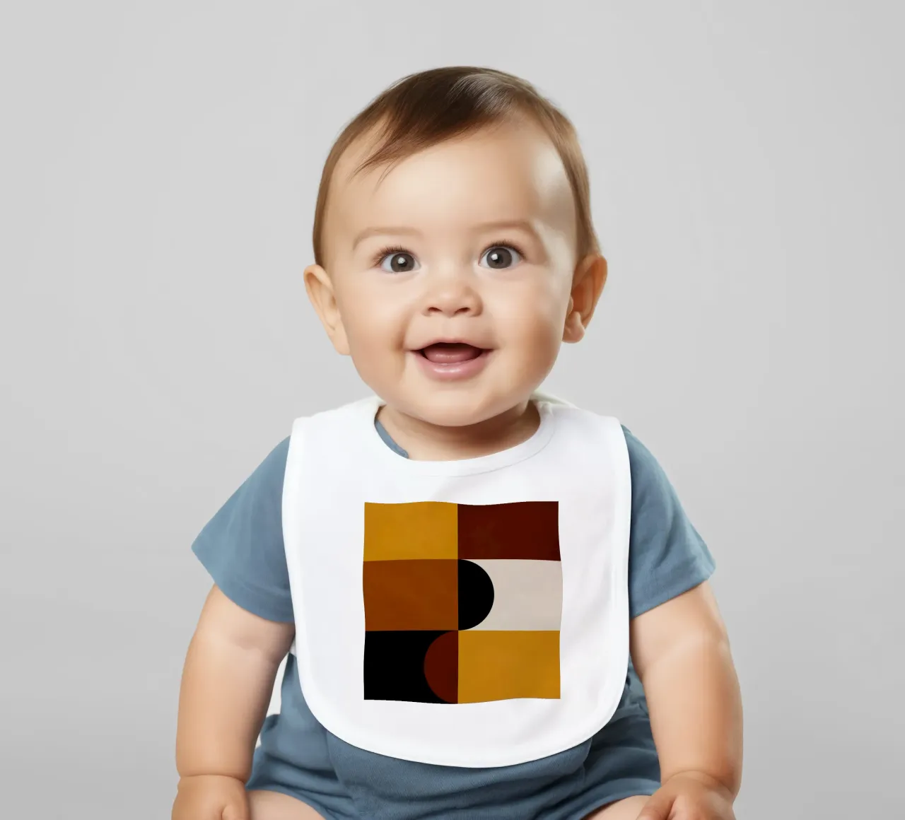 Cozy Bold Shapes Blocks Moderna bavaglino da TijanaArtStudio88