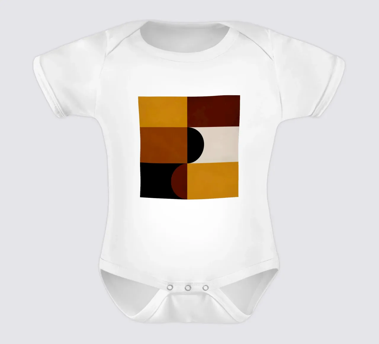 Cozy Bold Shapes Blocks Moderna body neonato maniche corte da TijanaArtStudio88