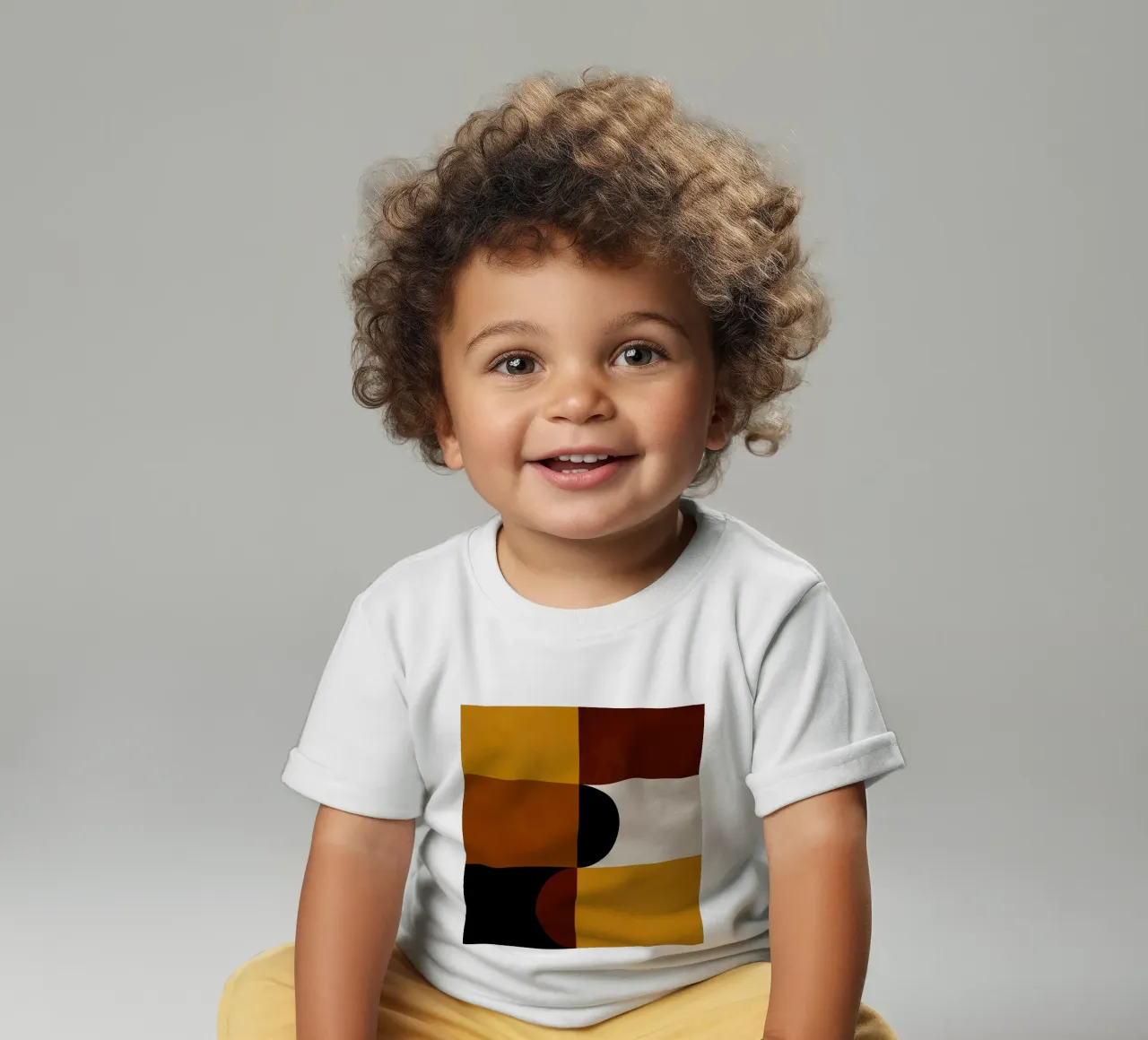 Cozy Bold Shapes Blocks Moderna maglietta neonato da TijanaArtStudio88