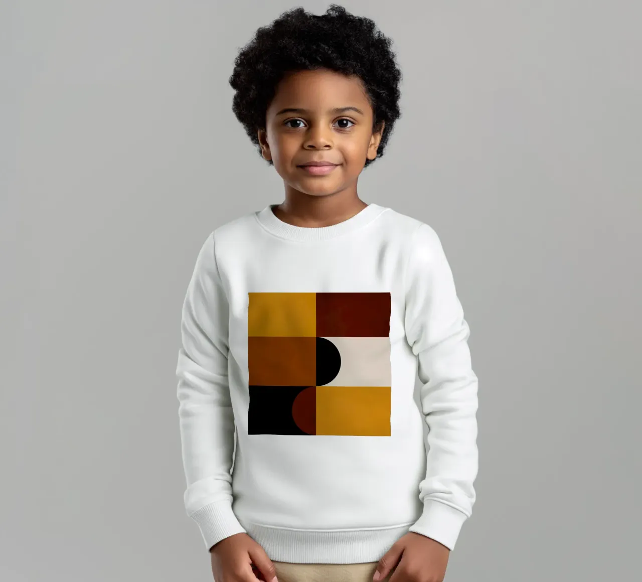 Cozy Bold Shapes Blocks Moderna felpa bambino da TijanaArtStudio88