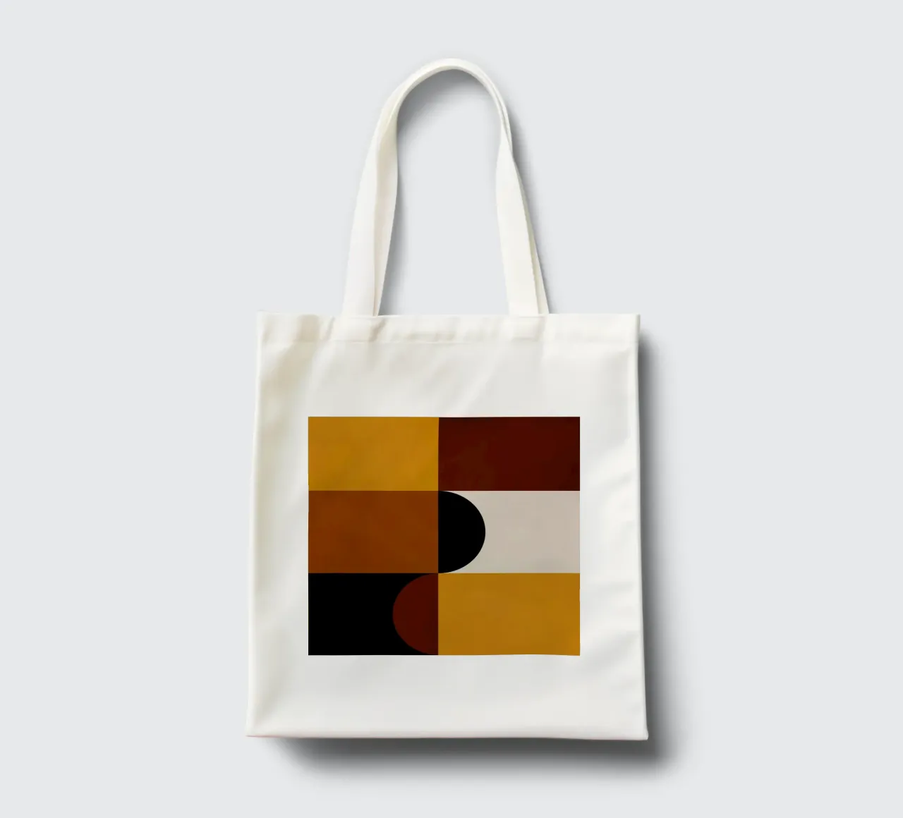 Cozy Bold Shapes Blocks Moderna borsa in juta da TijanaArtStudio88