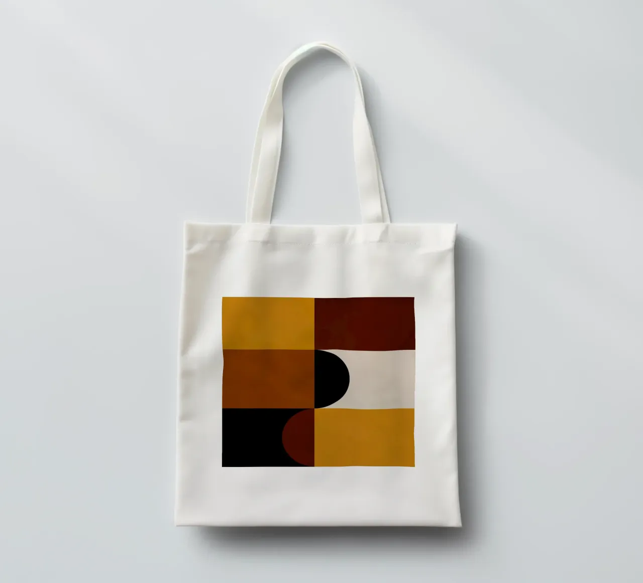Cozy Bold Shapes Blocks Moderna borsa in juta da TijanaArtStudio88
