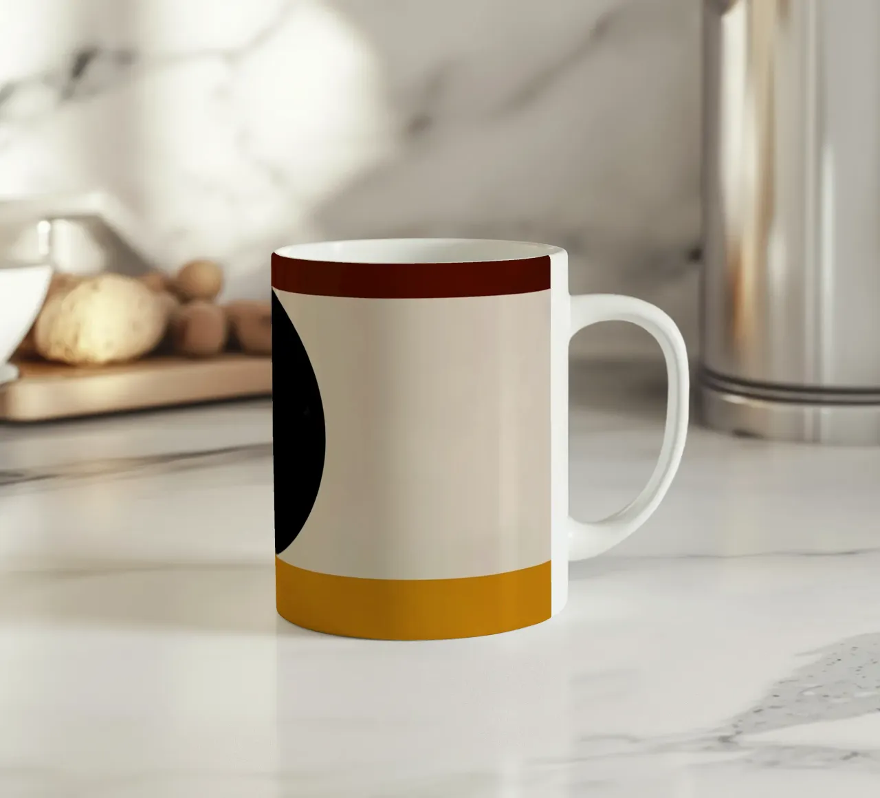 Cozy Bold Shapes Blocks Moderna tazza in ceramica da TijanaArtStudio88