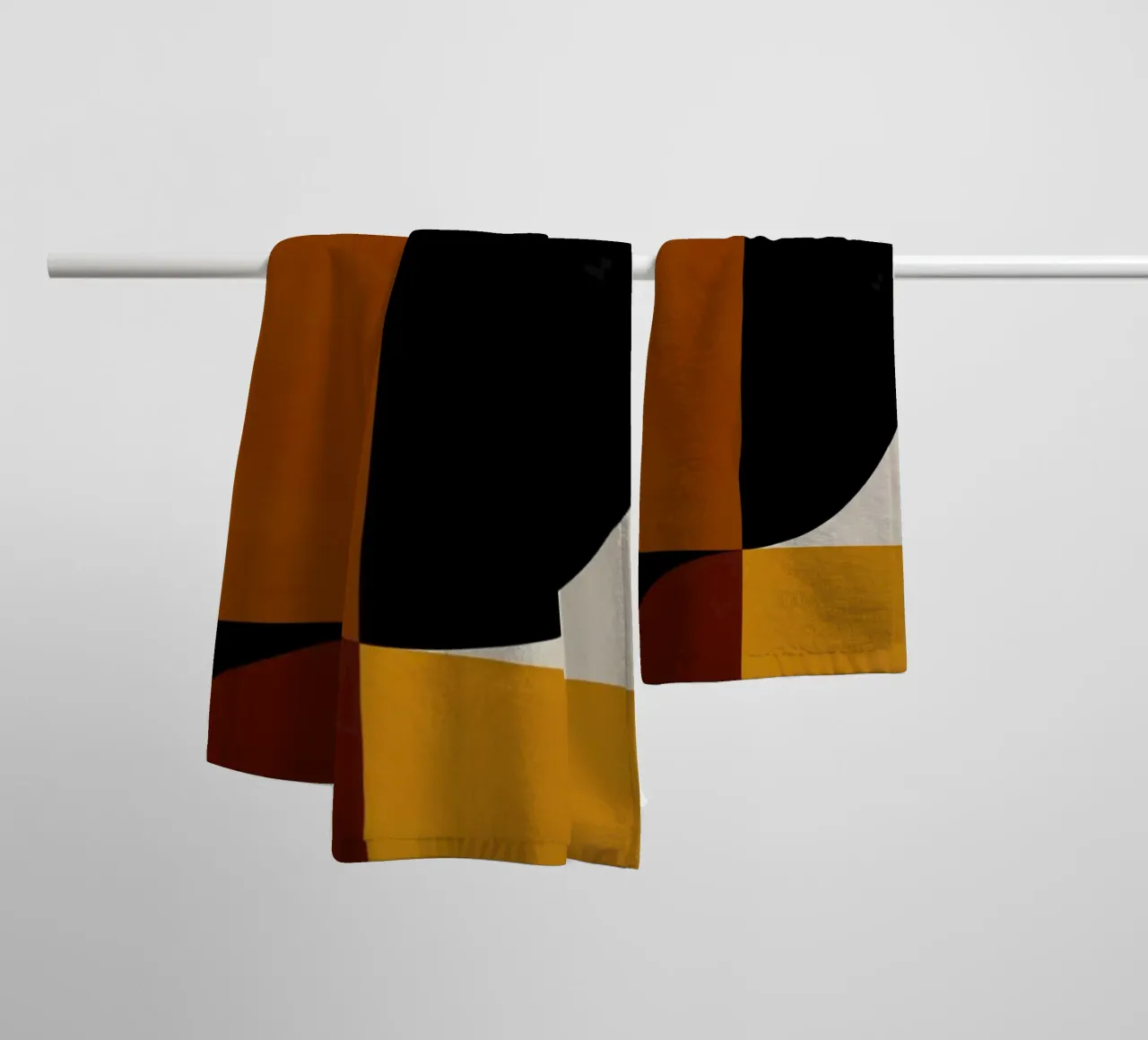 Cozy Bold Shapes Blocks Moderna asciugamano da bagno da TijanaArtStudio88