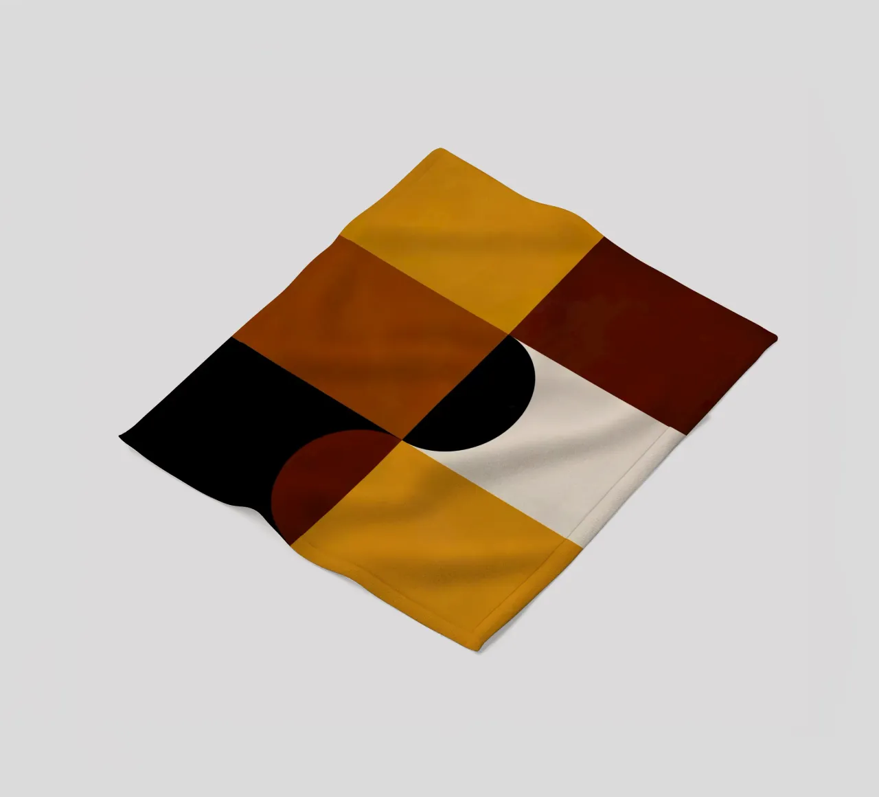 Cozy Bold Shapes Blocks Moderna coperta in pile da TijanaArtStudio88