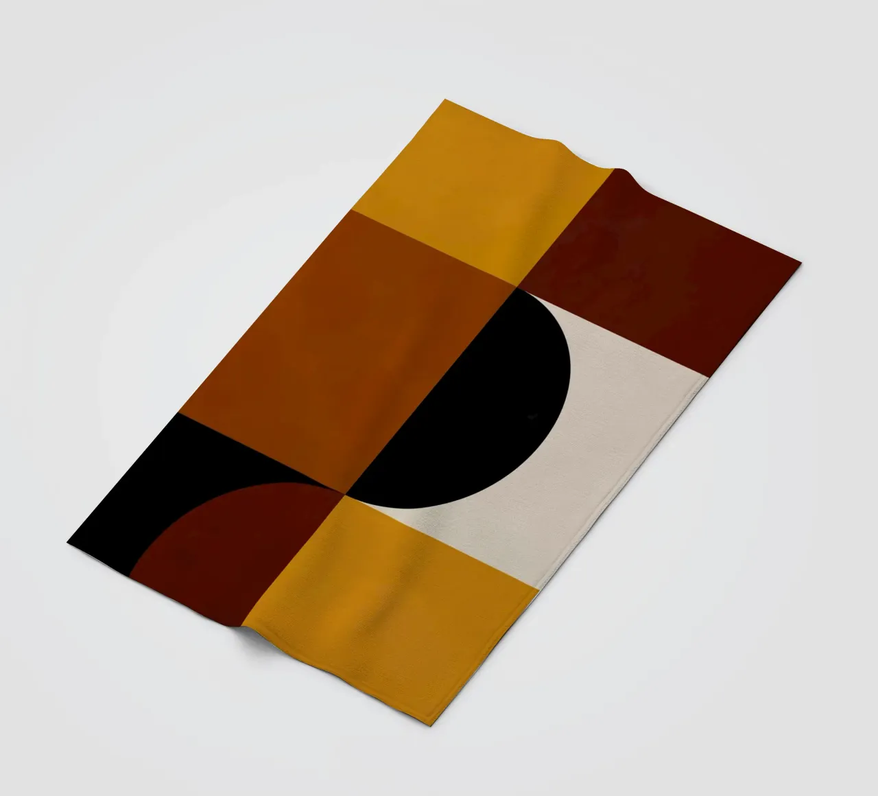 Cozy Bold Shapes Blocks Moderna coperta in pile da TijanaArtStudio88