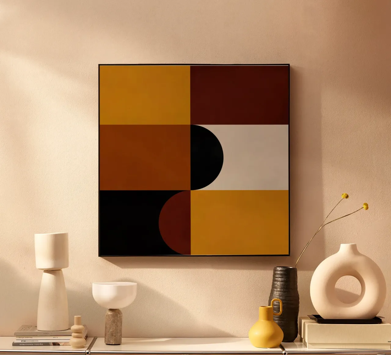 Cozy Bold Shapes Blocks Moderna pannello forex da TijanaArtStudio88
