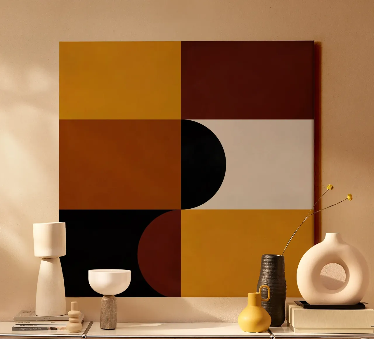 Cozy Bold Shapes Blocks Moderna tela da TijanaArtStudio88