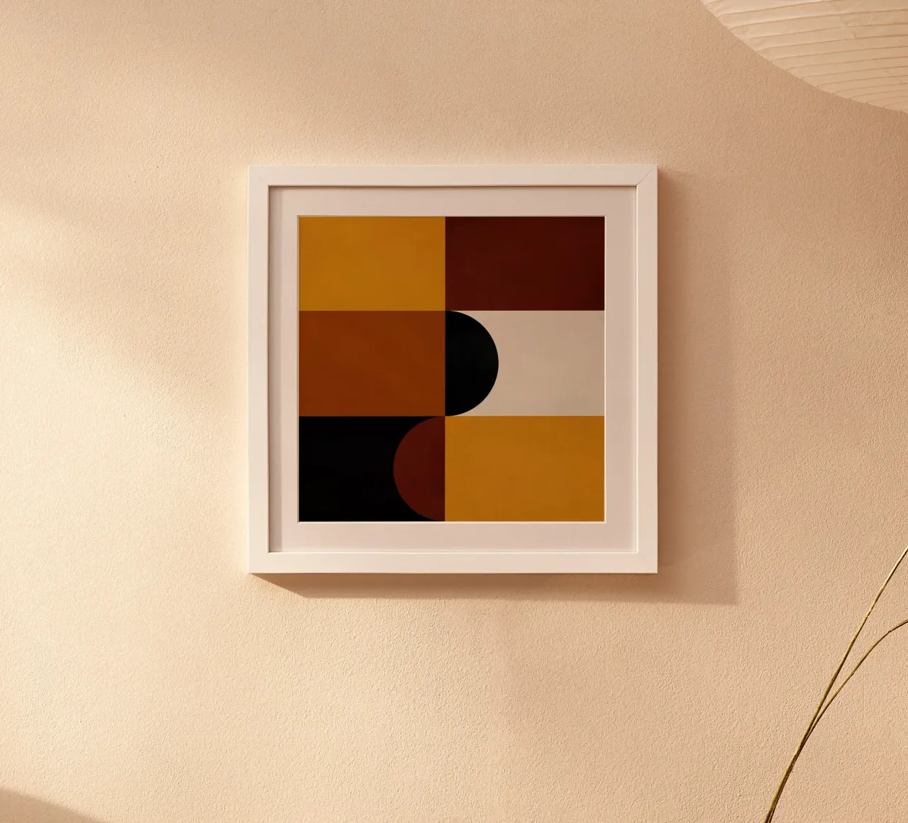 Cozy Bold Shapes Blocks Moderna poster da TijanaArtStudio88