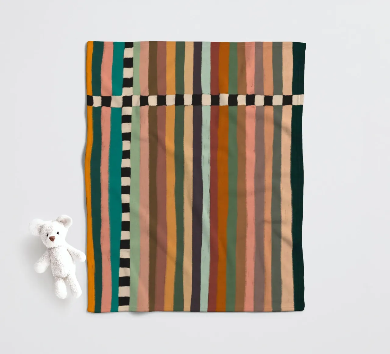 Alisa Galitsyna - Mix di strisce 02 coperta in pile da The Artcircle
