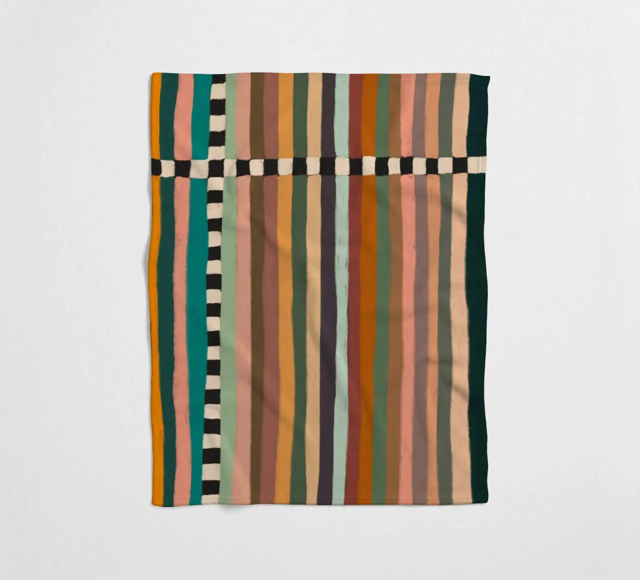 Alisa Galitsyna - Mix di strisce 02 coperta in pile da The Artcircle
