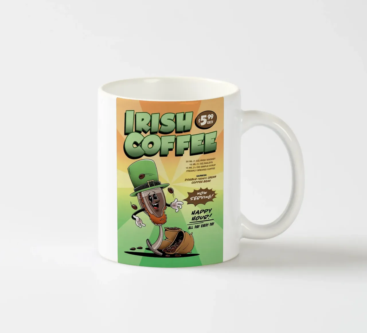 Cocktail Irish Coffee Groovy tazza in ceramica da Michael Glock