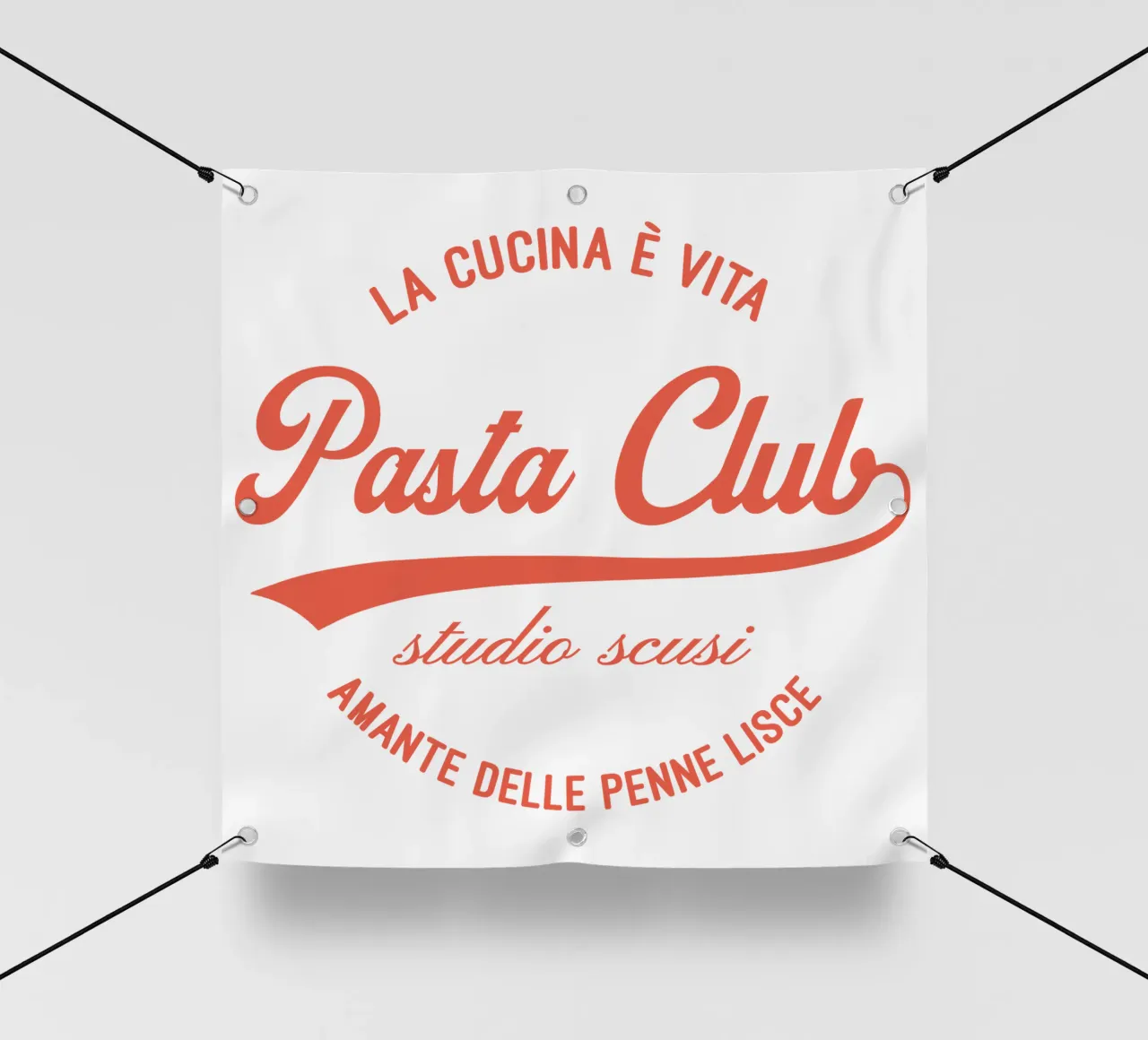 Pasta Club - Badge telo in pvc da studio scusi